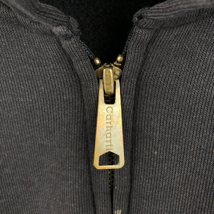 Carhartt full-zip sweatshirt hoodie, men's size L (approx.) cotton black type Vintage Second Hand