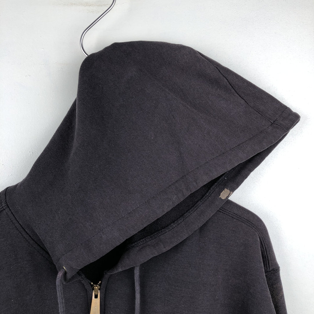 Carhartt full-zip sweatshirt hoodie, men's size L (approx.) cotton black type Vintage Second Hand
