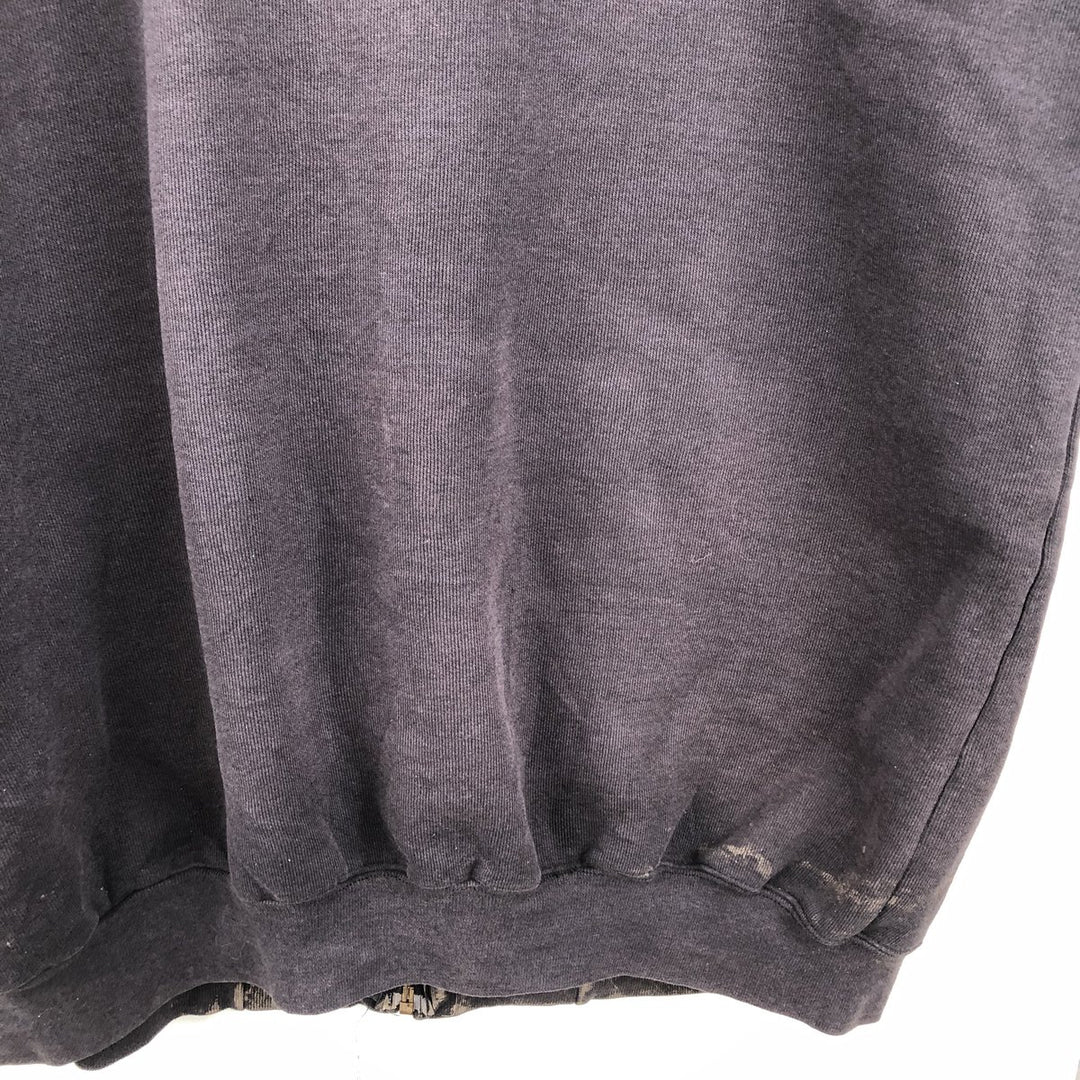 Carhartt full-zip sweatshirt hoodie, men's size L (approx.) cotton black type Vintage Second Hand