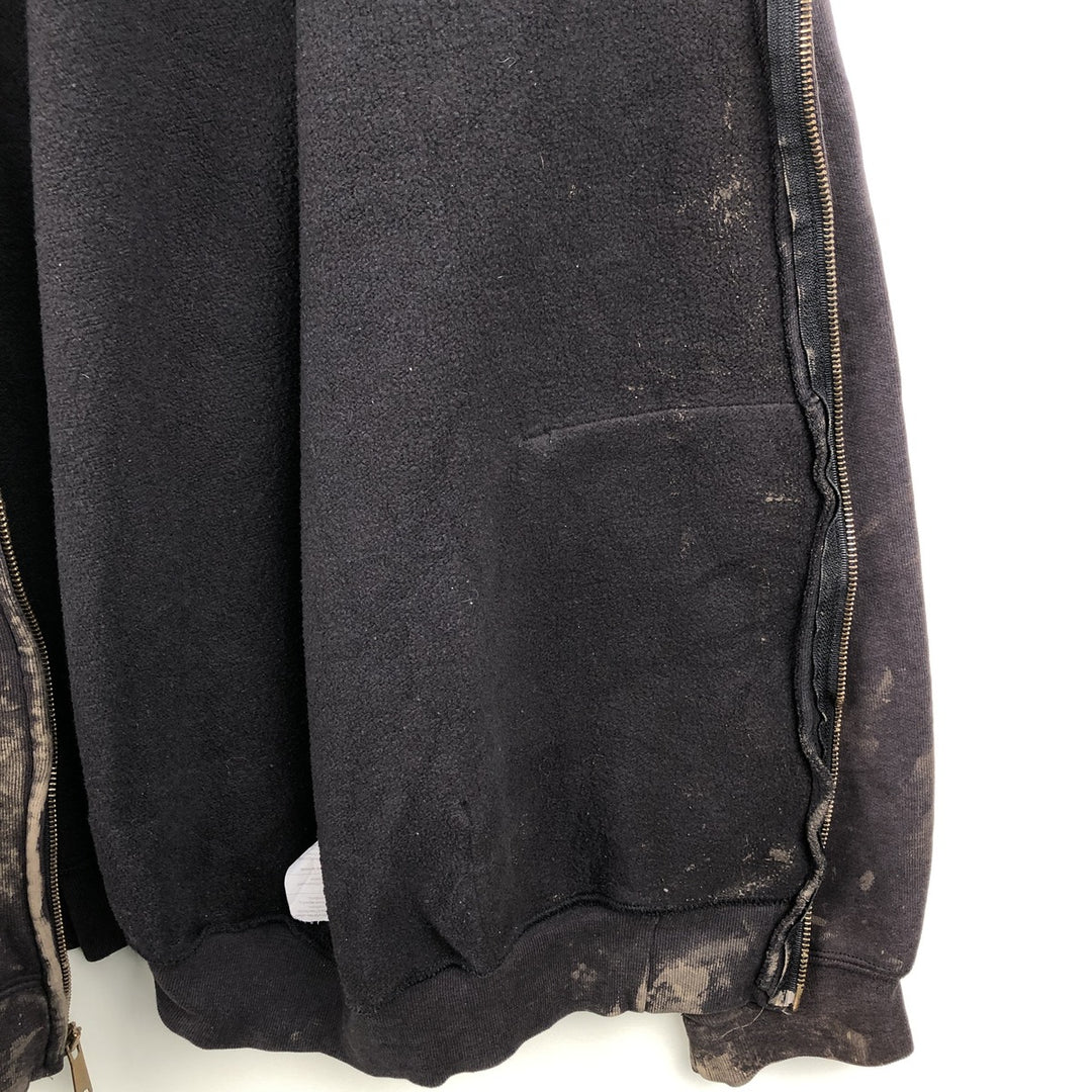 Carhartt full-zip sweatshirt hoodie, men's size L (approx.) cotton black type Vintage Second Hand