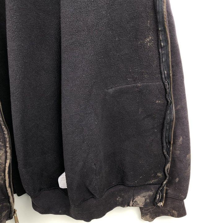 Carhartt full-zip sweatshirt hoodie, men's size L (approx.) cotton black type Vintage Second Hand