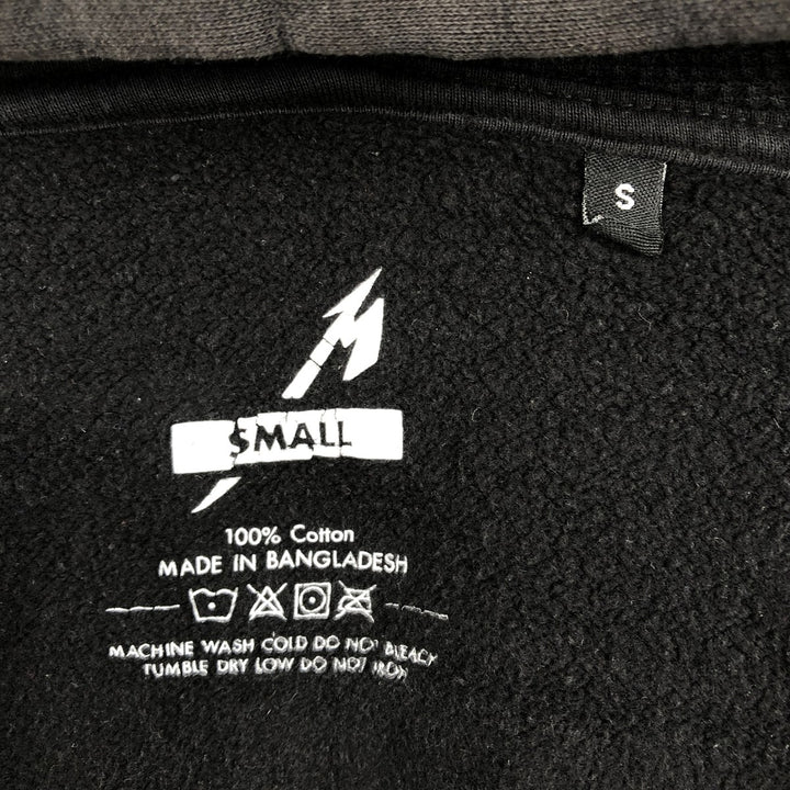 Metallica plain full-zip sweatshirt hoodie, men's size S. cotton black type Vintage Second Hand