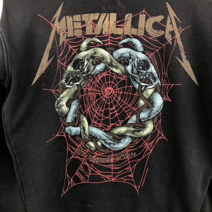 Metallica plain full-zip sweatshirt hoodie, men's size S. cotton black type Vintage Second Hand