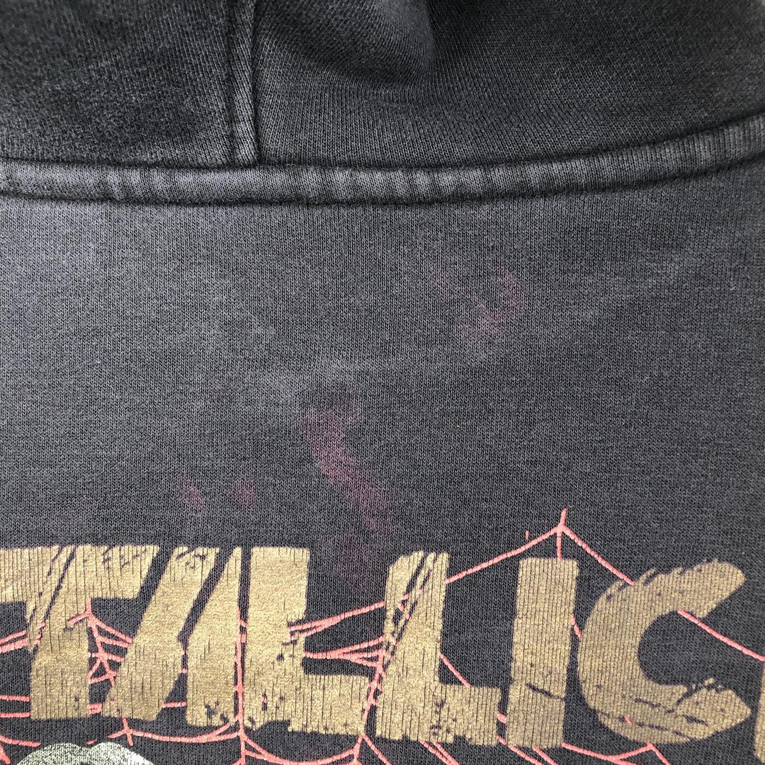 Metallica plain full-zip sweatshirt hoodie, men's size S. cotton black type Vintage Second Hand
