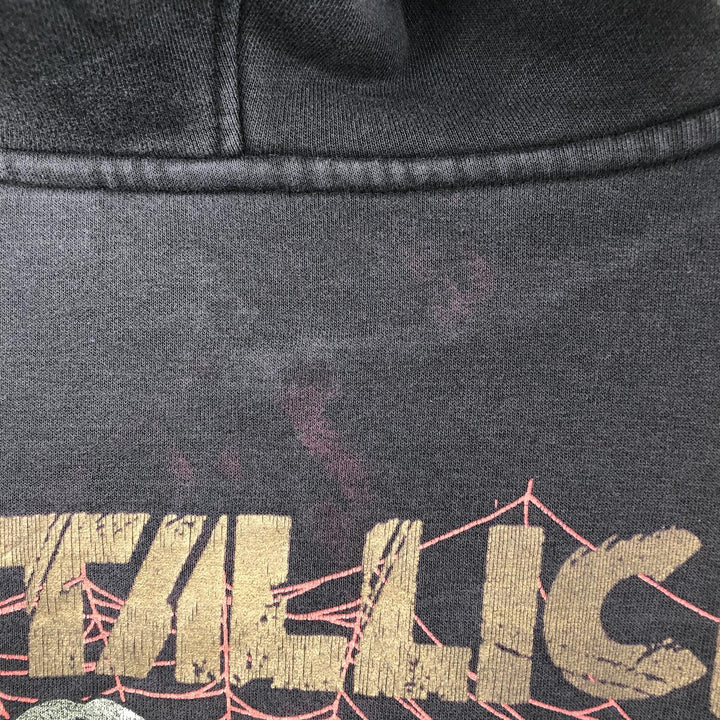 Metallica plain full-zip sweatshirt hoodie, men's size S. cotton black type Vintage Second Hand