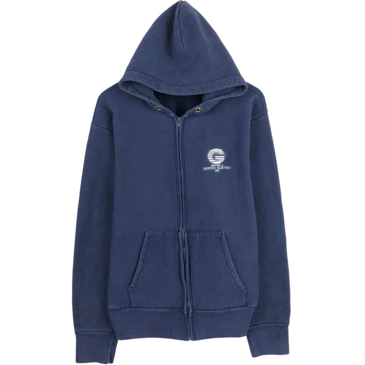 90'S CAMBER Advertising Full-Zip Sweatshirt Hoodie, Made in USA, Men's XL equivalent, Vintage cotton navy blue type Vintage Second Hand