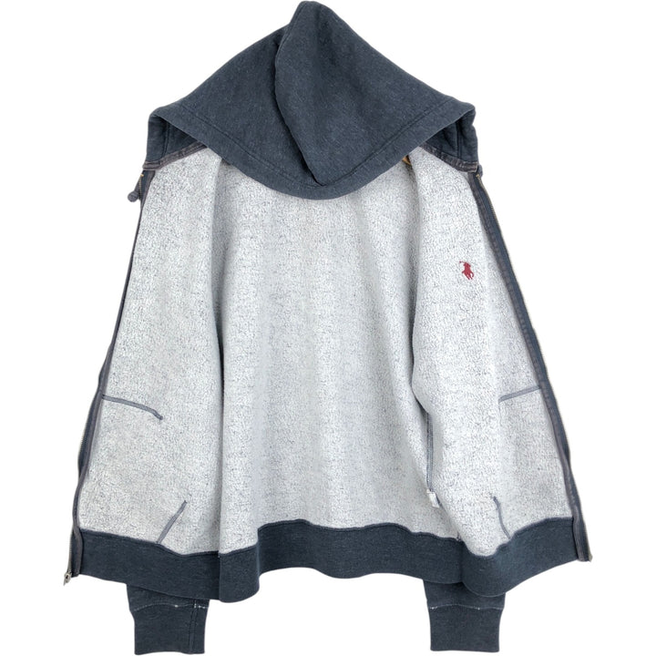 Ralph Lauren POLO RALPH LAUREN Sweat Full Zip Hoodie Men's M cotton Charcoal Vintage Second Hand