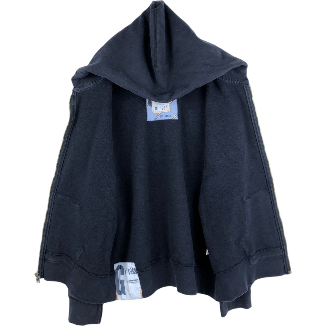 GAP Sweat Full Zip Hoodie, Men's Size L cotton navy blue type Vintage Second Hand