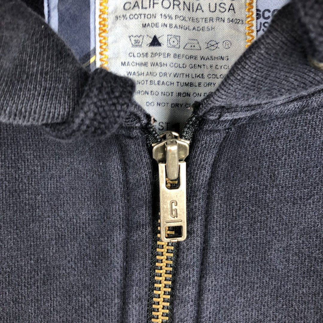 GAP Sweat Full Zip Hoodie, Men's Size L cotton navy blue type Vintage Second Hand