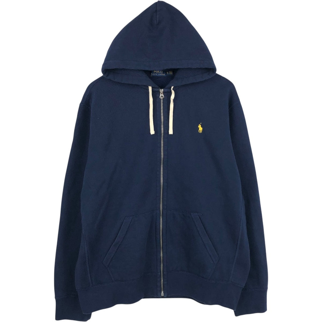 Ralph Lauren POLO RALPH LAUREN Sweat Full Zip Hoodie Men's XL cotton navy blue type Vintage Second Hand