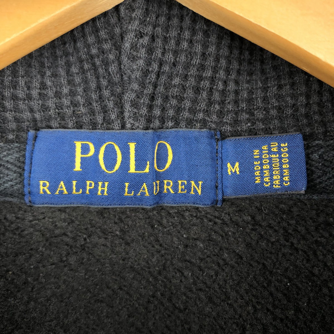 Ralph Lauren POLO RALPH LAUREN Sweat Full Zip Hoodie Men's M cotton black type Vintage Second Hand