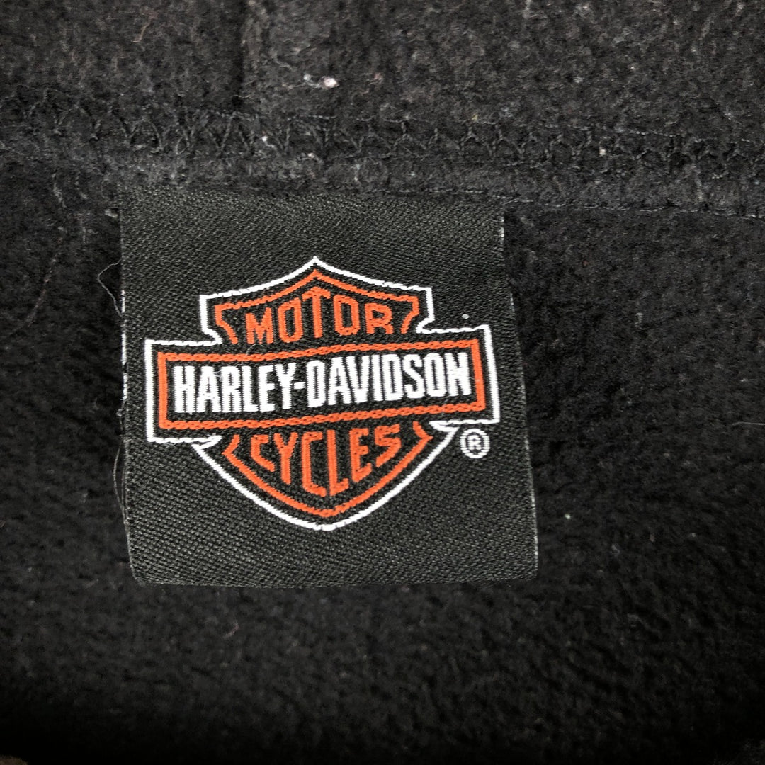 Harley-Davidson Sweat Full Zip Hoodie Men's L size cotton black type Vintage Second Hand