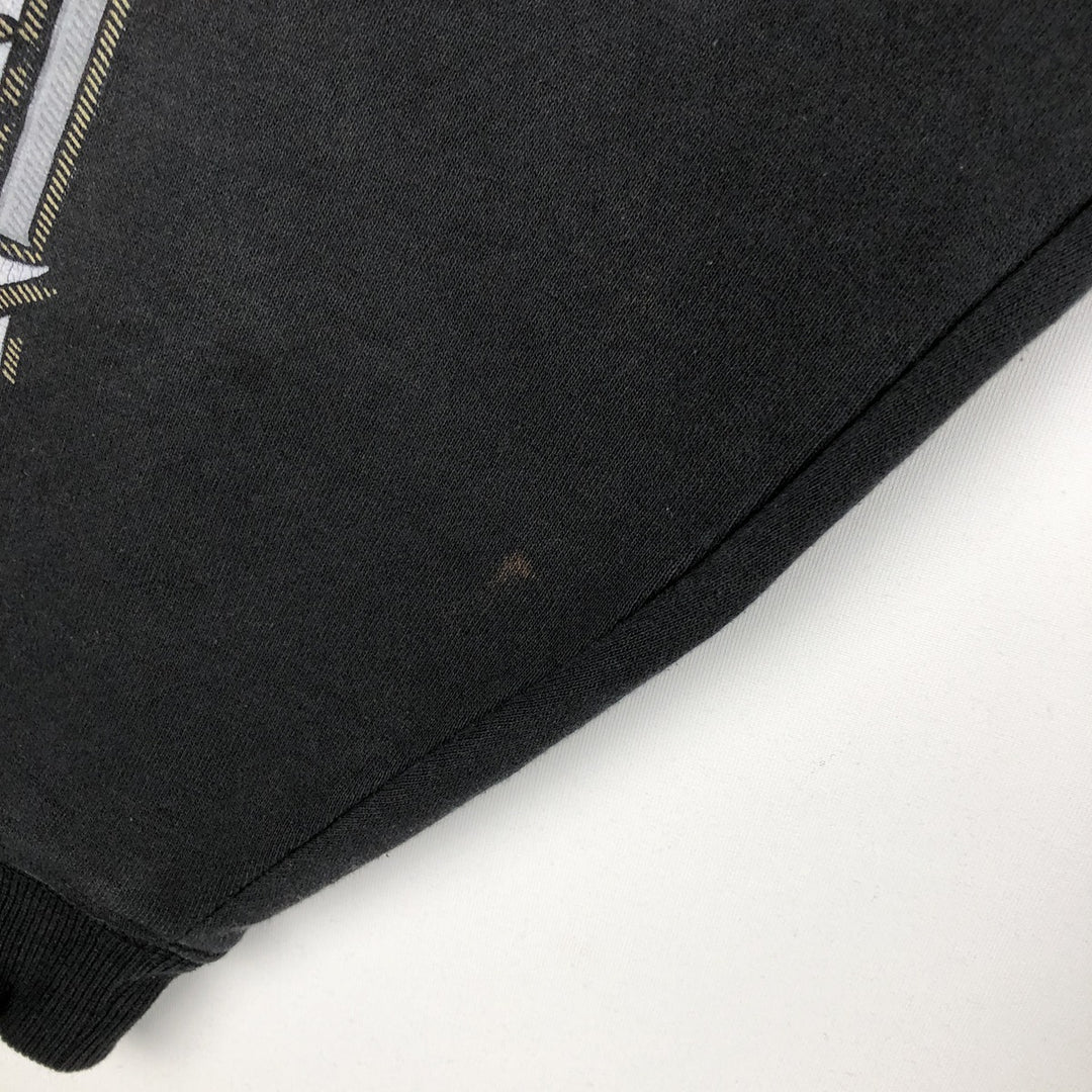 Harley-Davidson Sweat Full Zip Hoodie Men's L size cotton black type Vintage Second Hand