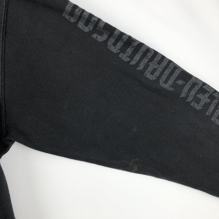 Harley-Davidson Men's Full-Zip Hoodie (XL) cotton black type Vintage Second Hand