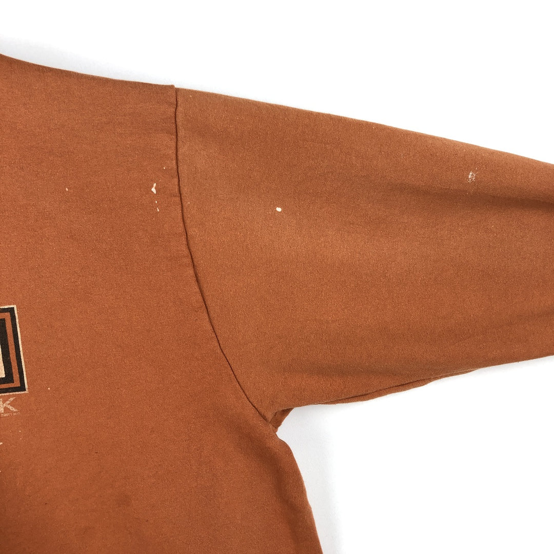 Harley-Davidson Men's Full-Zip Hoodie (XL) cotton orange type Vintage Second Hand