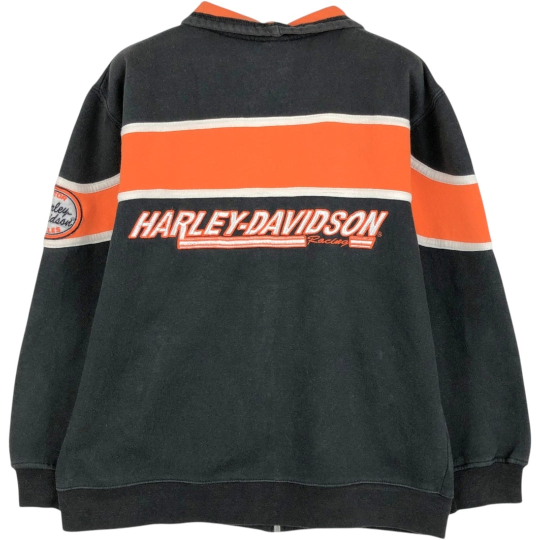 Harley-Davidson full-zip sweatshirt, men's size M unclear black type Vintage Second Hand