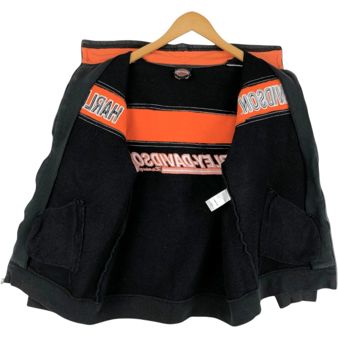 Harley-Davidson full-zip sweatshirt, men's size M unclear black type Vintage Second Hand