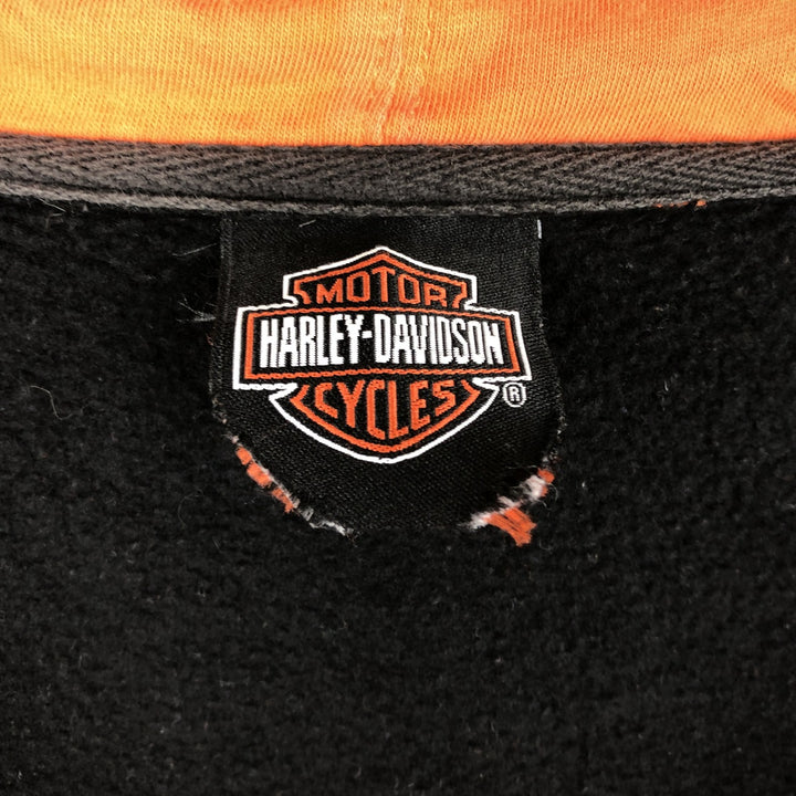 Harley-Davidson full-zip sweatshirt, men's size M unclear black type Vintage Second Hand