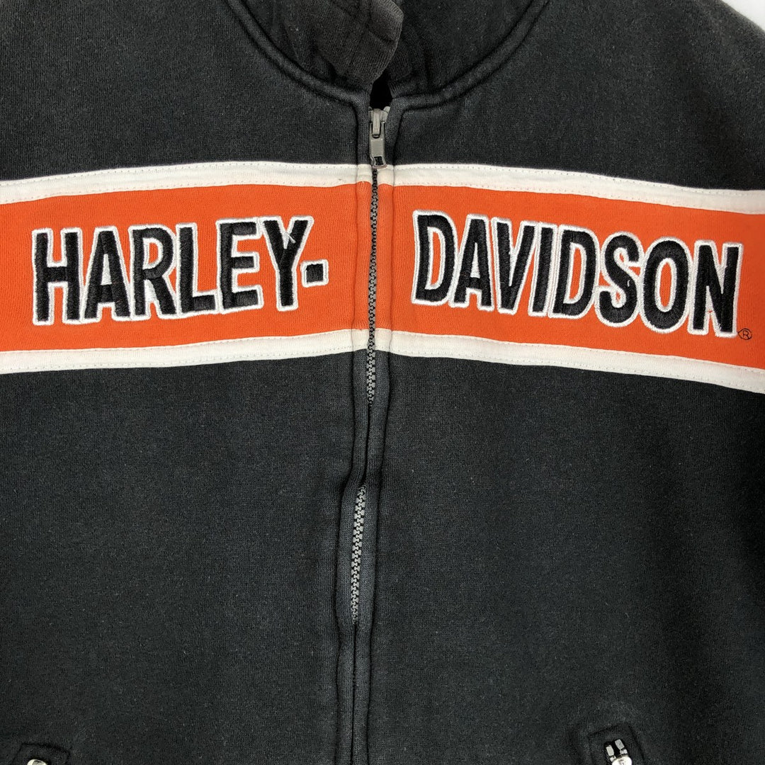 Harley-Davidson full-zip sweatshirt, men's size M unclear black type Vintage Second Hand