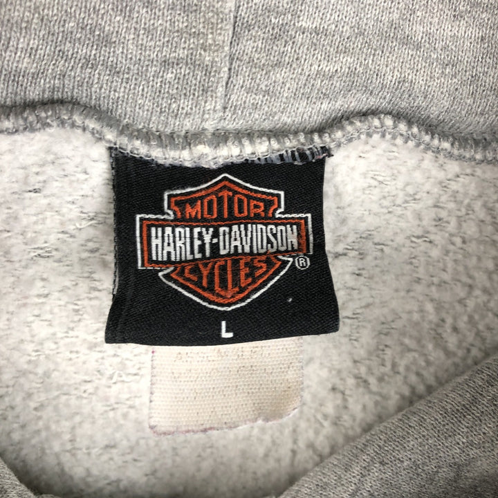 Harley-Davidson Sweat Full Zip Hoodie Men's L size cotton gray type Vintage Second Hand