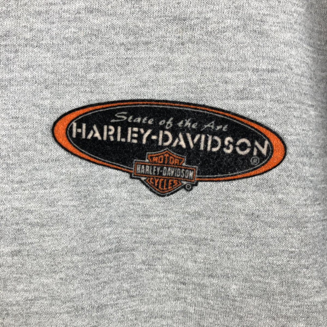 Harley-Davidson Sweat Full Zip Hoodie Men's L size cotton gray type Vintage Second Hand