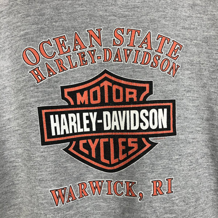 Harley-Davidson Sweat Full Zip Hoodie Men's L size cotton gray type Vintage Second Hand