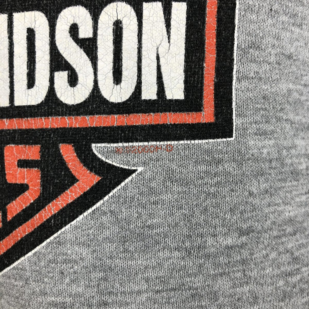 Harley-Davidson Sweat Full Zip Hoodie Men's L size cotton gray type Vintage Second Hand