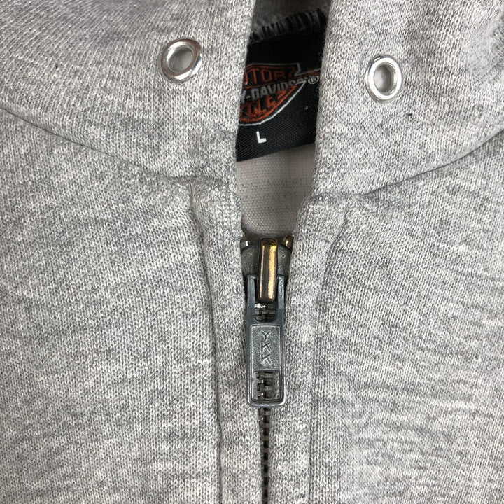 Harley-Davidson Sweat Full Zip Hoodie Men's L size cotton gray type Vintage Second Hand