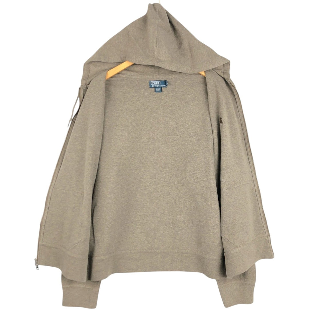 Ralph Lauren POLO by Ralph Lauren Sweat Full Zip Hoodie Men's XL cotton beige type brown Vintage Second Hand