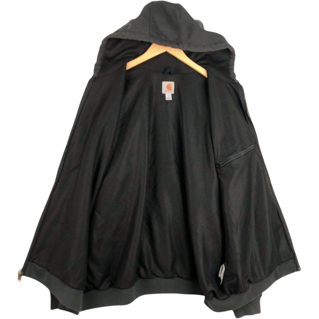 Carhartt RAIN DEFENDER Full-Zip Sweatshirt Hoodie (Men's Size XL) cotton Charcoal Vintage Second Hand