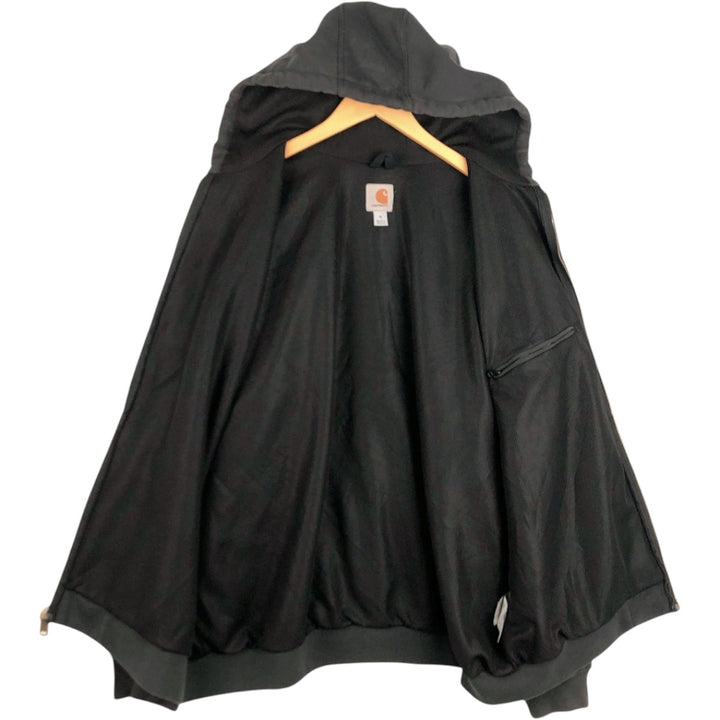 Carhartt RAIN DEFENDER Full-Zip Sweatshirt Hoodie (Men's Size XL) cotton Charcoal Vintage Second Hand