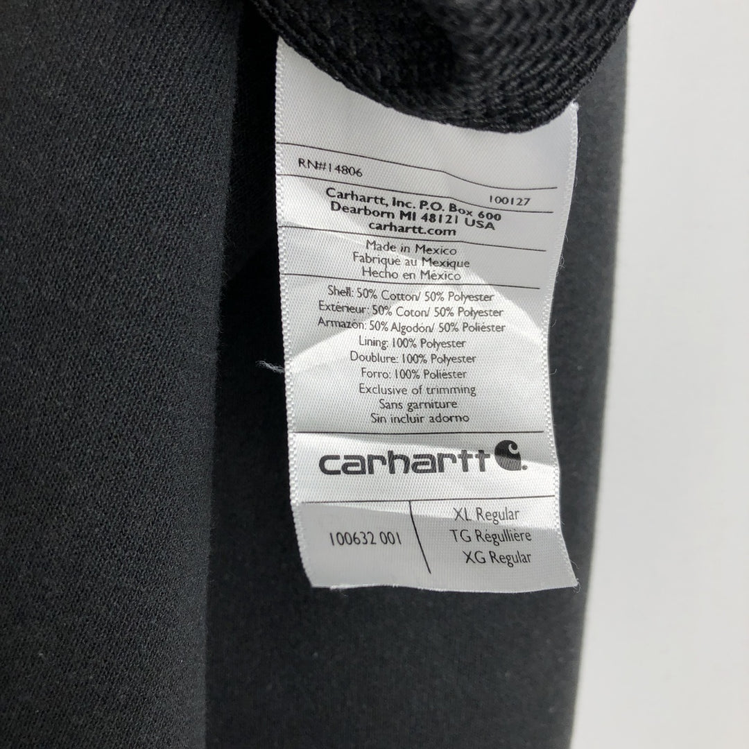 Carhartt RAIN DEFENDER Full-Zip Sweatshirt Hoodie (Men's Size XL) cotton Charcoal Vintage Second Hand