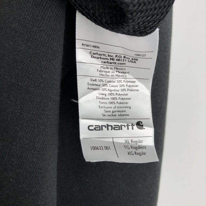 Carhartt RAIN DEFENDER Full-Zip Sweatshirt Hoodie (Men's Size XL) cotton Charcoal Vintage Second Hand