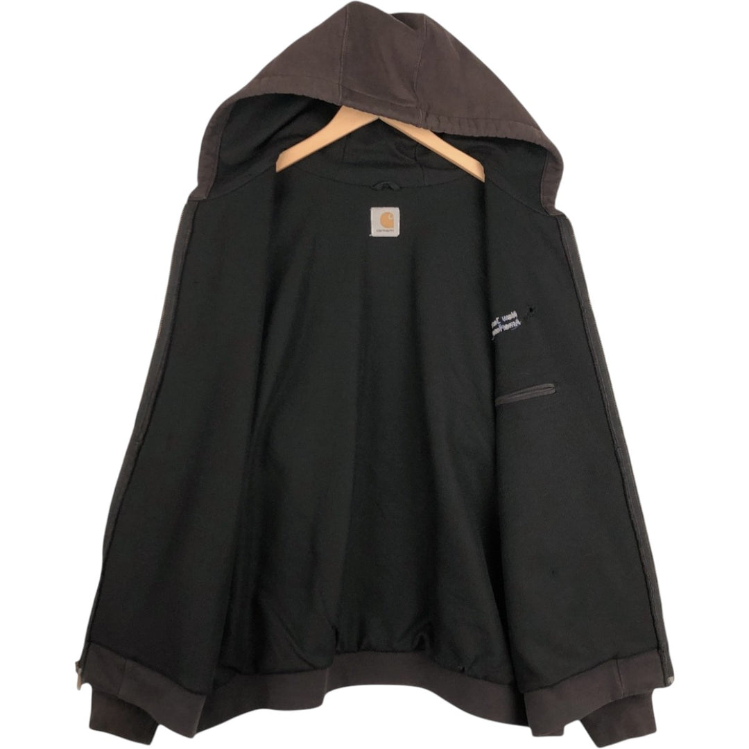 Carhartt Advertising Sweat Full-Zip Hoodie, Men's Size XXL (approx.) unclear brown type Vintage Second Hand