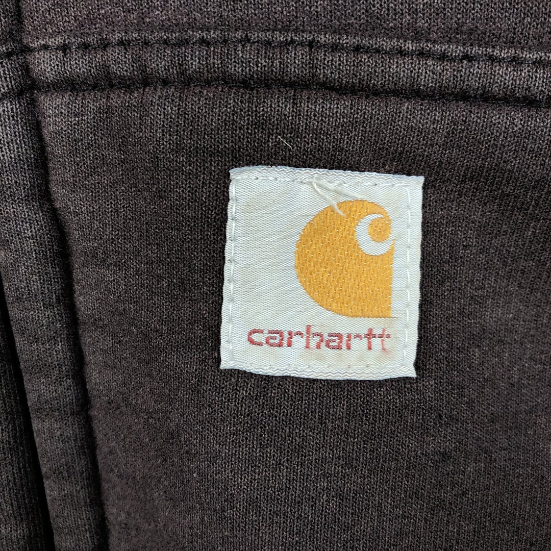 Carhartt Advertising Sweat Full-Zip Hoodie, Men's Size XXL (approx.) unclear brown type Vintage Second Hand