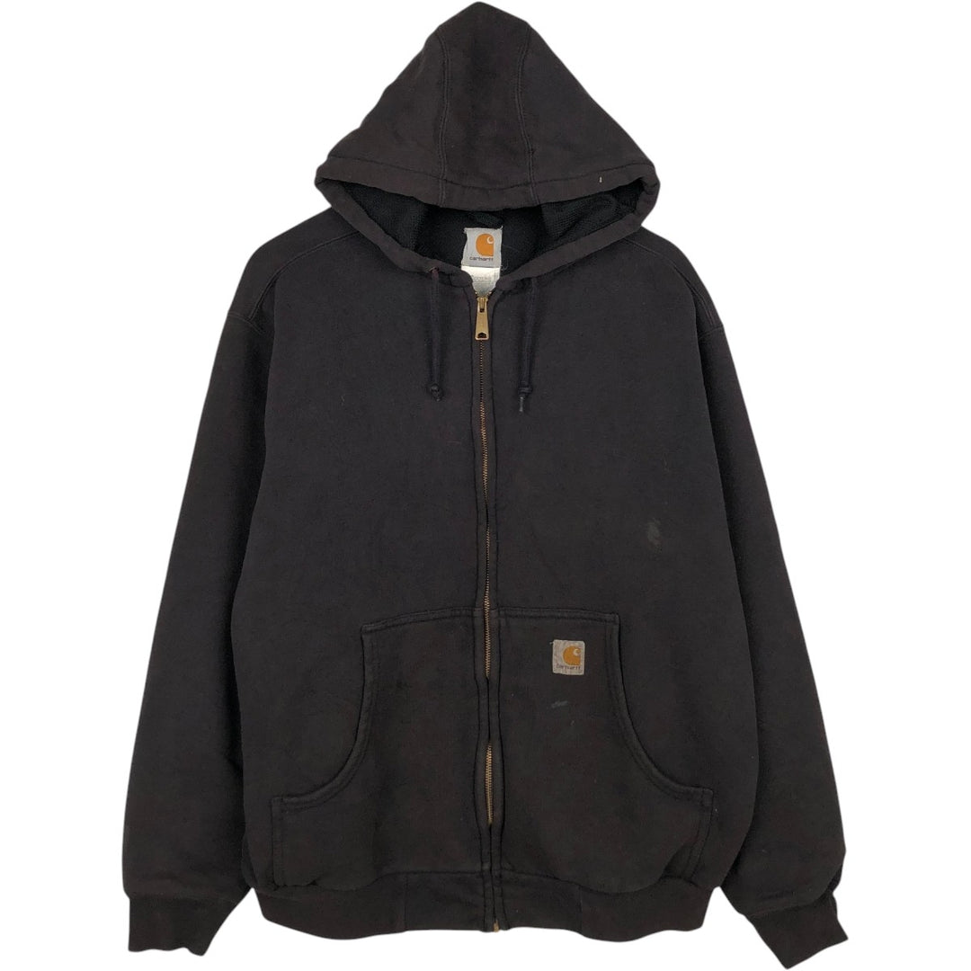 Carhartt Sweat Full Zip Hoodie Men's XXL unclear black type Vintage Second Hand
