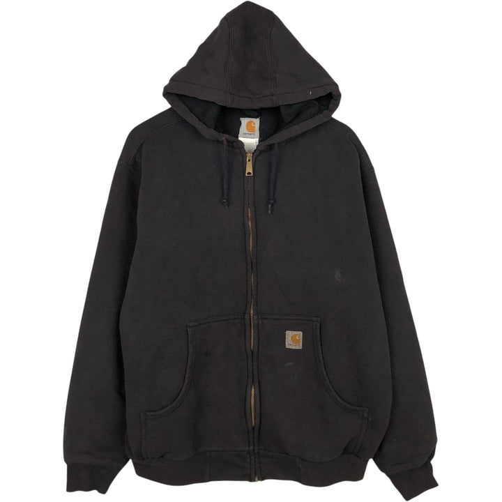 Carhartt Sweat Full Zip Hoodie Men's XXL unclear black type Vintage Second Hand