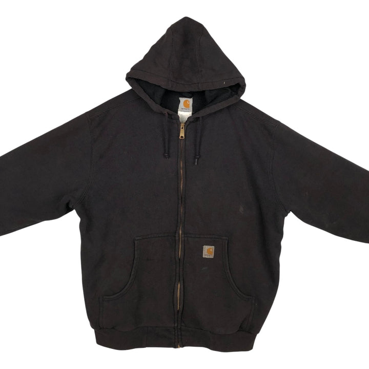 Carhartt Sweat Full Zip Hoodie Men's XXL unclear black type Vintage Second Hand