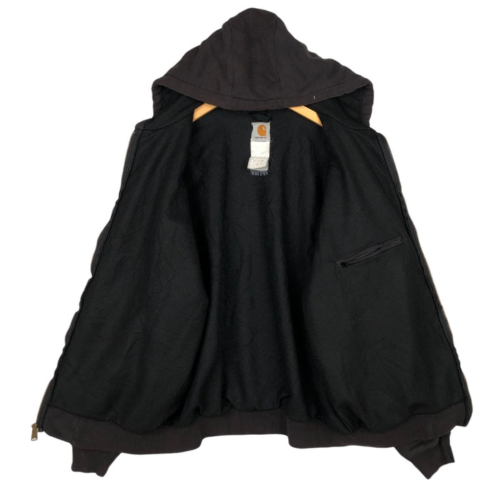 Carhartt Sweat Full Zip Hoodie Men's XXL unclear black type Vintage Second Hand