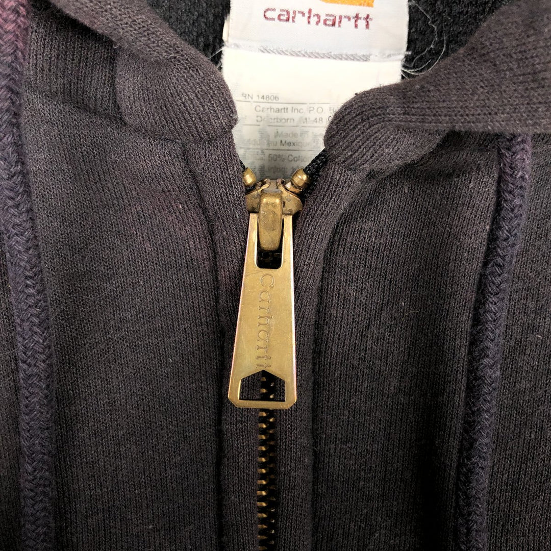 Carhartt Sweat Full Zip Hoodie Men's XXL unclear black type Vintage Second Hand