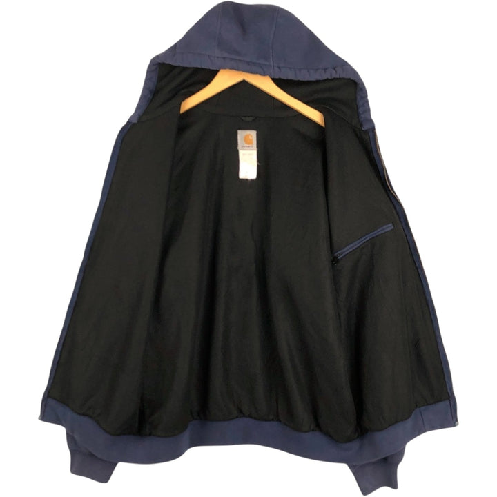 Carhartt Sweat Full Zip Hoodie Men's L size cotton navy blue type Vintage Second Hand