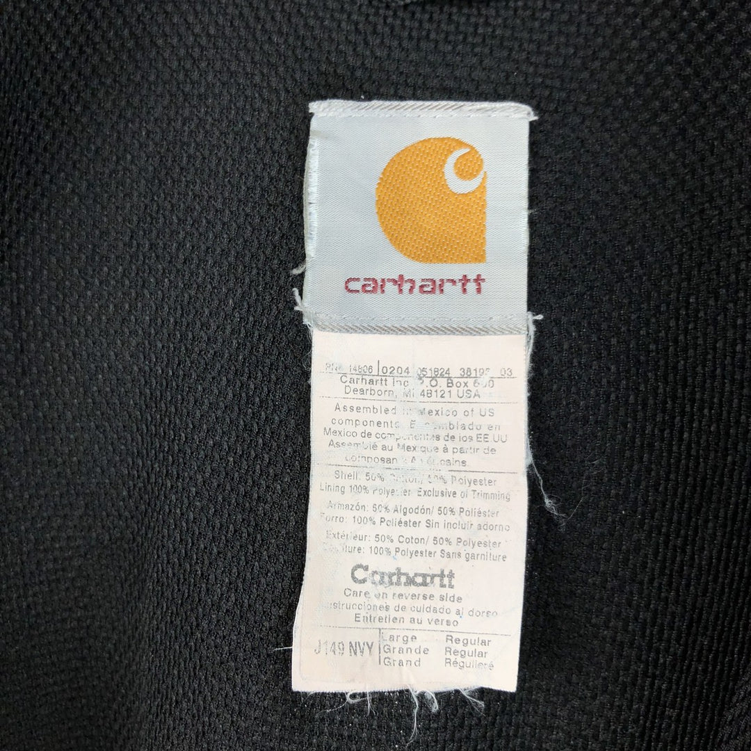Carhartt Sweat Full Zip Hoodie Men's L size cotton navy blue type Vintage Second Hand