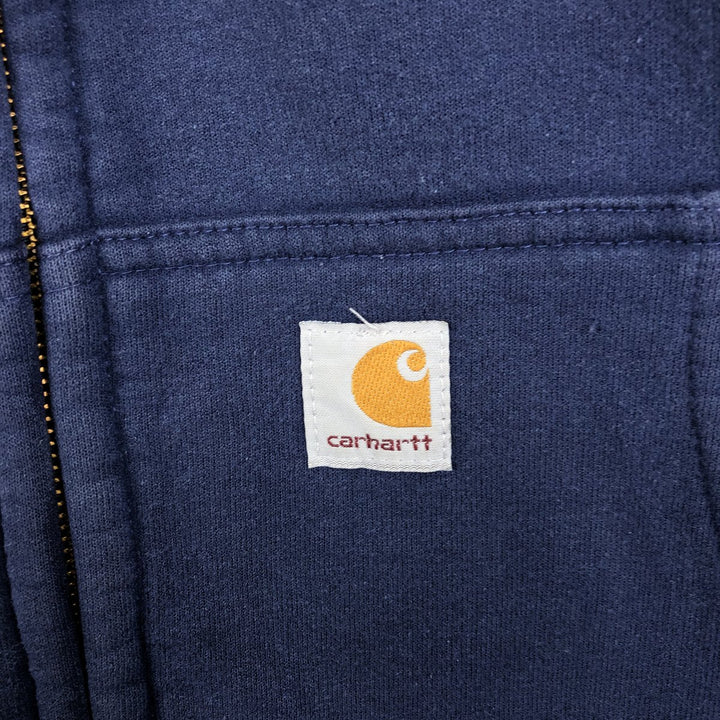 Carhartt Sweat Full Zip Hoodie Men's L size cotton navy blue type Vintage Second Hand