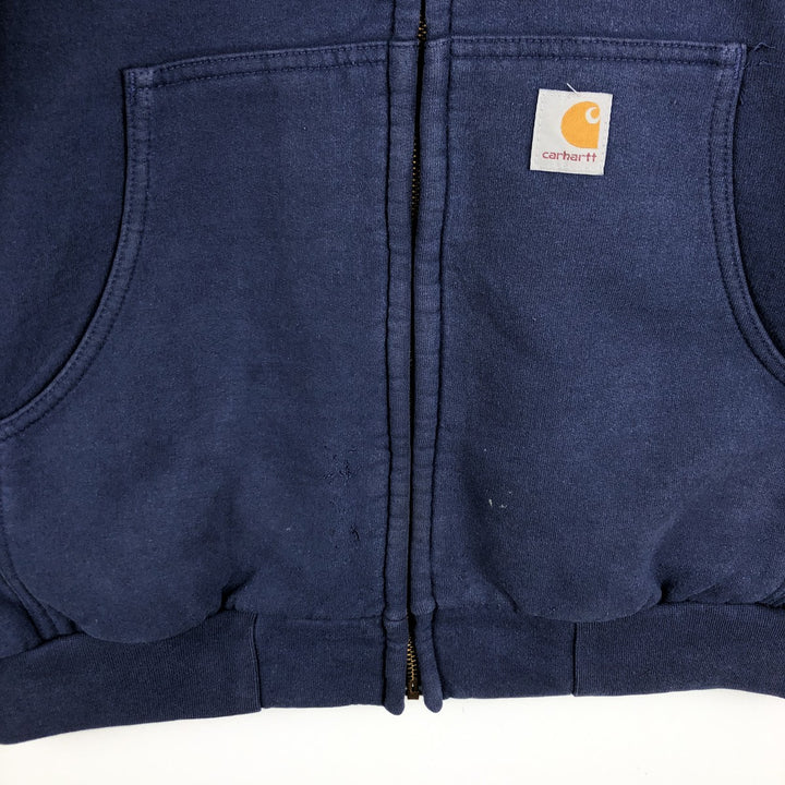 Carhartt Sweat Full Zip Hoodie Men's L size cotton navy blue type Vintage Second Hand