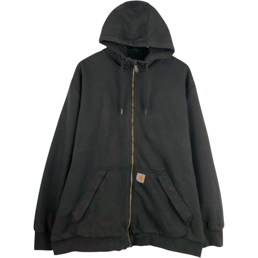 Carhartt Loose Fit Sweat Full Zip Hoodie, Men's XL cotton black type Vintage Second Hand