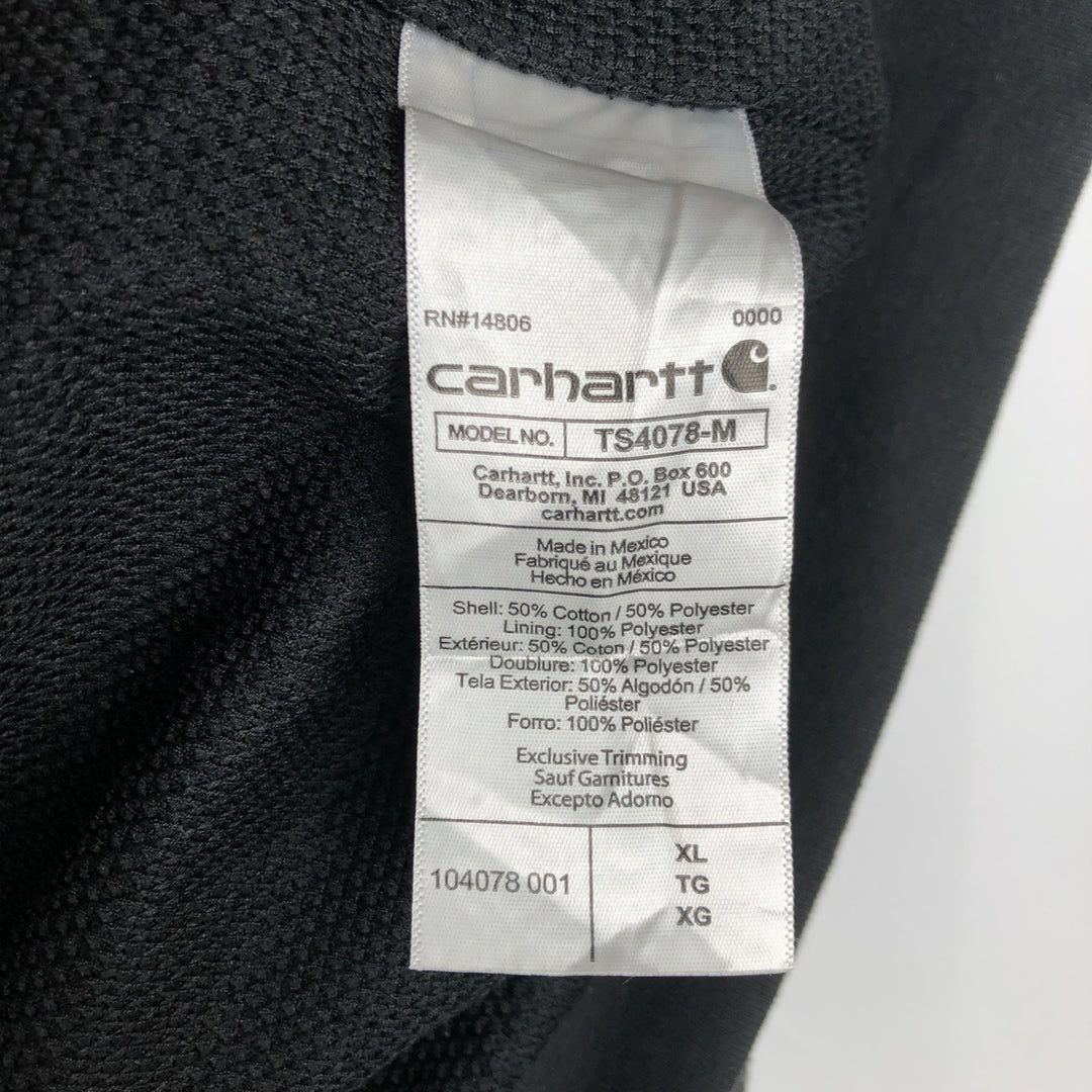 Carhartt Loose Fit Sweat Full Zip Hoodie, Men's XL cotton black type Vintage Second Hand