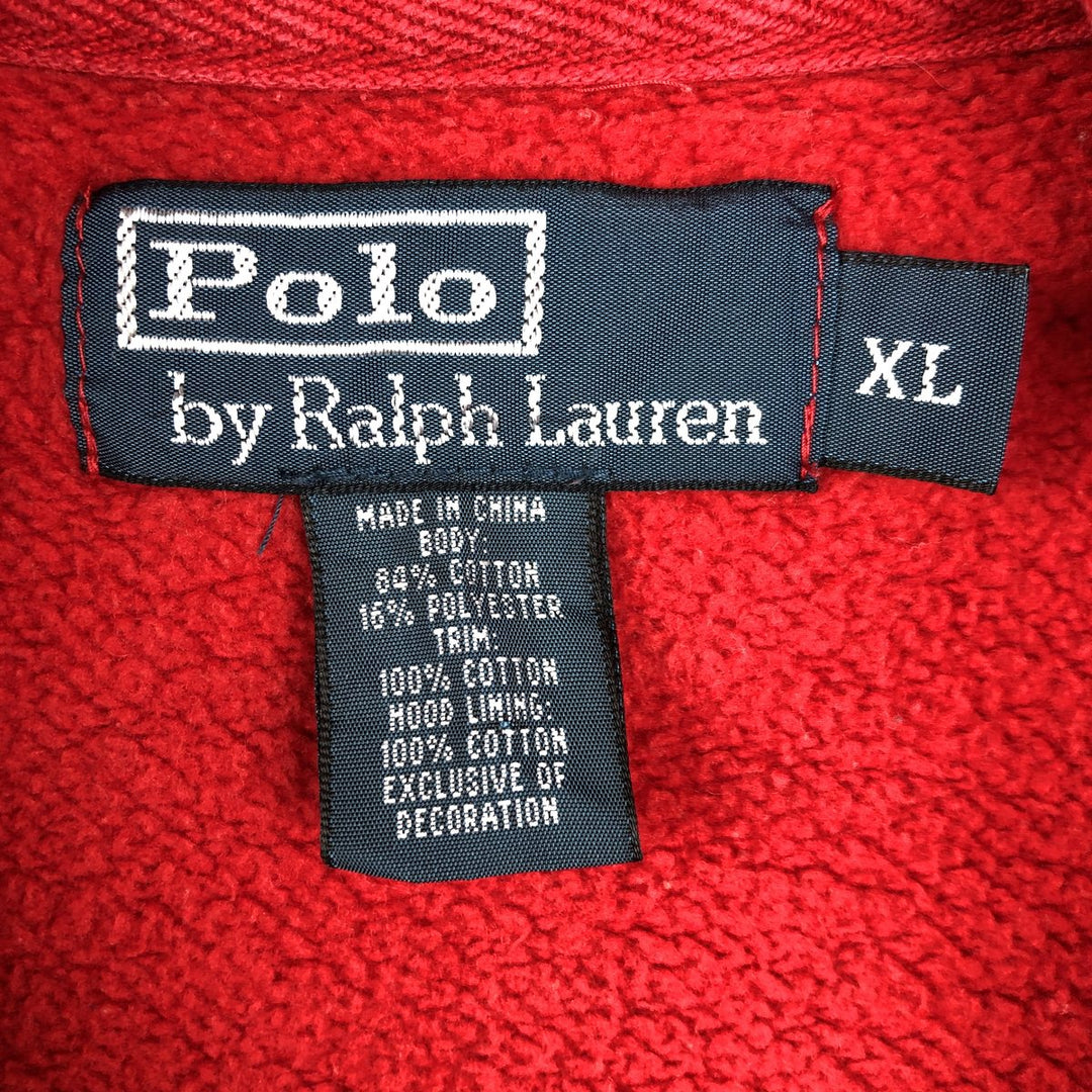 Ralph Lauren POLO by Ralph Lauren Sweat Full Zip Hoodie Men's XL cotton red type Vintage Second Hand