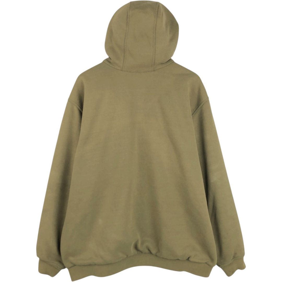Carhartt Sweat Full Zip Hoodie Men's XL cotton Khaki type Vintage Second Hand