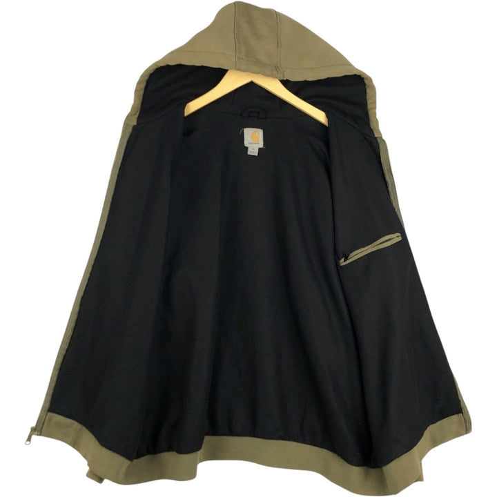 Carhartt Sweat Full Zip Hoodie Men's XL cotton Khaki type Vintage Second Hand