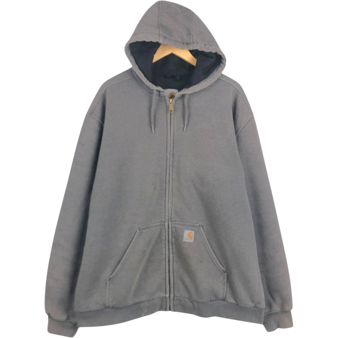 Carhartt Sweat Full Zip Hoodie Men's XL cotton gray type Vintage Second Hand